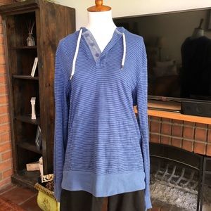 New men’s “Gap” striped blue hoodie, size M